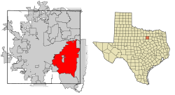 Kedudukan di Daerah Tarrant, Texas