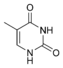 Chemical structure of thymine