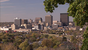 City of Dayton Skyline from Woodland Cemetery and Arboretum