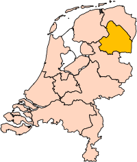 Kaort van Pervincie Drenthe