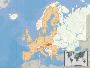 Kart over Den slovakiske republikk