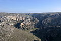 Vue des gravine di Matera.