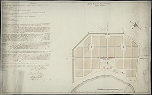 Проектный план города Новосиль, 1789 г.