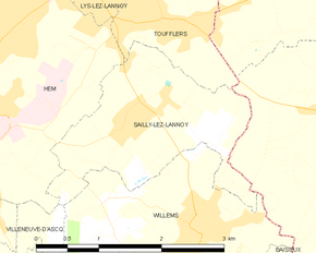 Poziția localității Sailly-lez-Lannoy