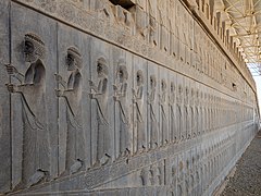 Immortals figures at Apadana, Persepolis