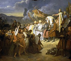 Ary Scheffer, Carlos Magno recibe a sumisión de Widukind en Paderborn (cuadro de 1840)