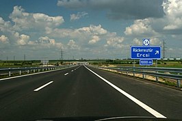 De M6 bij Ráckeresztúr