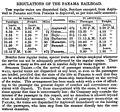 Panama Railroad Regulations & Schedule, 1861 (The Cooper Collections) [transcription available]