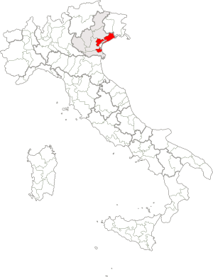 Провинция Венеция на карте