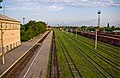 A view of the platforms and freight sidings.