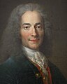 Q9068 Voltaire tussen 1718 en 1724 (Schilderij: Nicolas de Largillière) geboren op 21 november 1694 overleden op 30 mei 1778