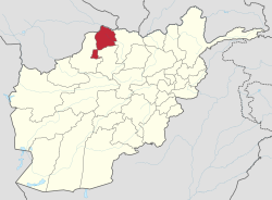 Džouzdžanin maakunnan sijainti Afganistanin kartalla