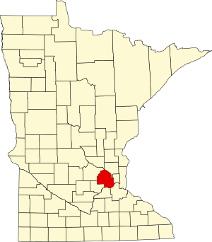Map of Minnesota highlighting Hennepin County