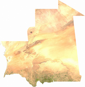carte : Géographie de la Mauritanie