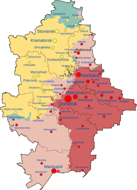 Localisation de Oblast de Donetsk