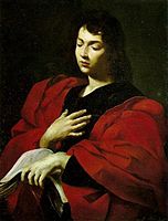 St. Joan Evangelista a la meditació per Simone Cantarini (1612-1648), Bolonya