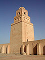 Vierkantig gelaagde minaret (de oudste in zijn bestaan) van de moskee van Uqba (Grote Moskee van Kairouan), Tunesië (836)