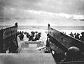 An LCVP disembarks troops at Omaha Beach on D-Day
