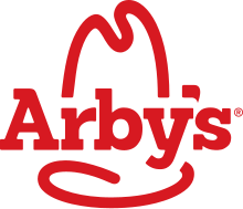 The text "Arby's" inside a stylized depiction of a cowboy hat. The entire logo is red colored