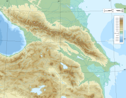 Location of the lake in the Tavush Province of Armenia.