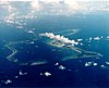 Aerial photograph of an island.