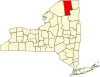 Округ Франклин на карте штата.