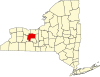 Округ Онтэрио на карте штата.