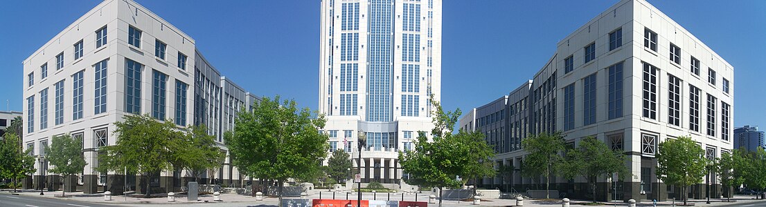 A panorama of the Orange County Courthouse