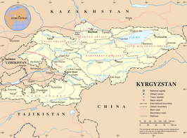 Kaart van Kirgizië