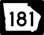 State Route 181 marker