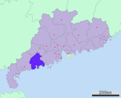 阳江市在广东省的地理位置