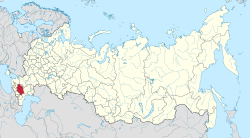 Ставрополски край на картата на Русия