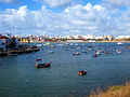 Skyline von Portimão, vom Hafen in Ferragudo aus gesehen