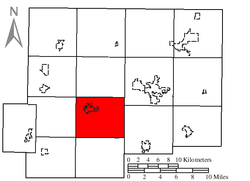 Location of Union Township in Putnam County