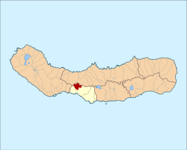 The location of the civil parish of Cabouco in the municipality of Lagoa