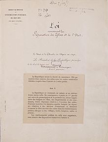 Description de l'image Loi de séparation des églises et de l’État. Page 1 - Archives Nationales - AE-II-2991.jpg.