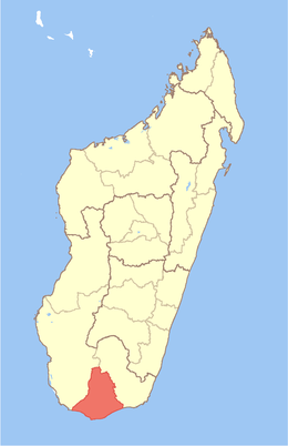 Položaj regije Androi u Madagaskaru