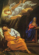 O Sonho de São José por Philippe de Champaigne.