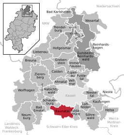Läget för Baunatal i Landkreis Kassel