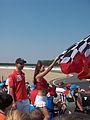 Supporters de la Scuderia Ferrari au Grand Prix de France 2006.