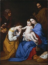 The Holy Family with Saint Anne and Catherine of Alexandria, 1648, 209.6 x 154.3 cm., Metropolitan Museum of Art