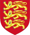 Segon escut d'armes de Ricard I i senyal representatiu des de llavors de la dinastia Plantagenet i del Regne d'Anglaterra (1198-1340)