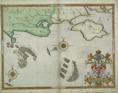 The English and Spanish fleets between Portland Bill and the Isle of Wight on 2–3 August 1588