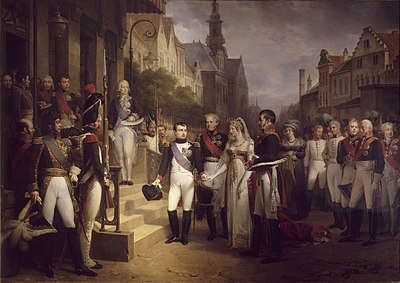 提爾西特會議中的拿破崙。