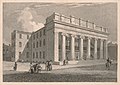 An 1836 engraving of the Weybosset St facade of the building