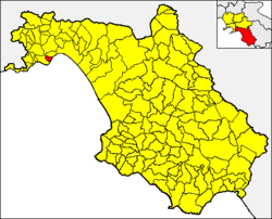 Lokasi Cetara di Provinsi Salerno