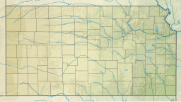 Location of Clinton Lake in Kansas, USA.