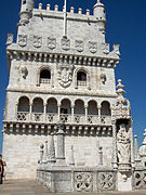 La décoration de style manuélin de la tour de Belém.