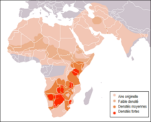 Descripcion d'l'imatge Carte de répartition du guépard (Acinonyx jubatus).png.