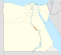 Sohag Governorate on the map of Egypt